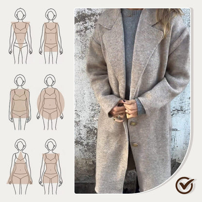 ⏳Limited Sale 42% OFF🌸Women's Long-sleeve Tweed Lapel Coat
