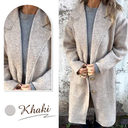 ⏳Limited Sale 42% OFF🌸Women's Long-sleeve Tweed Lapel Coat