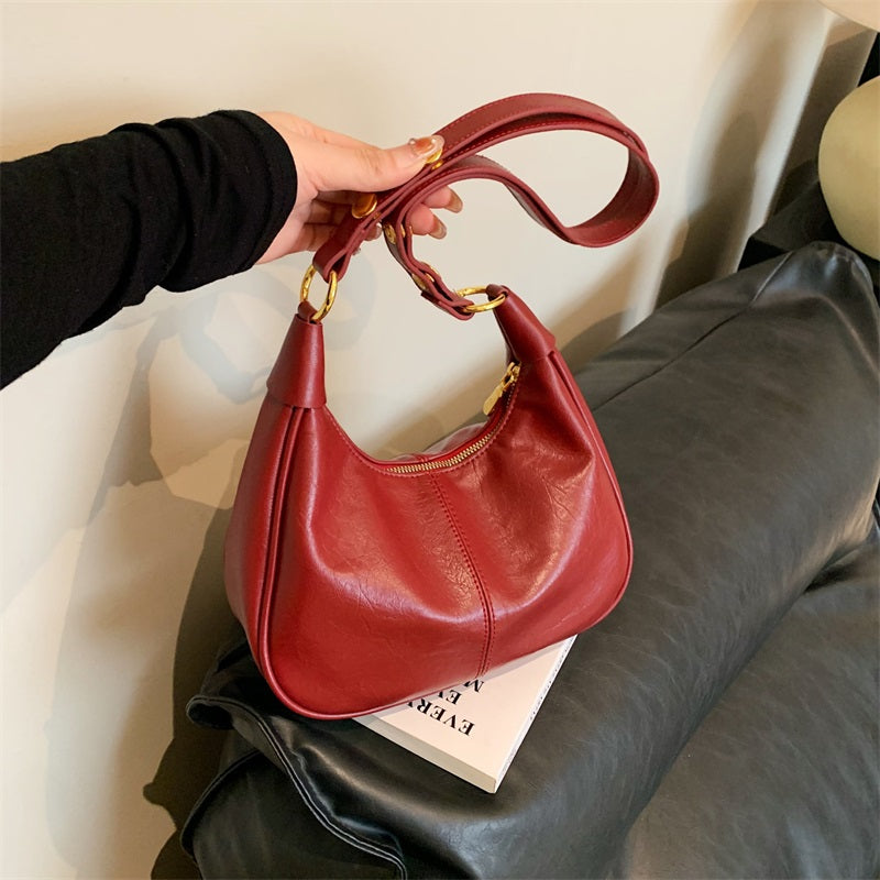 💕Hot Sale 60% OFF💋Women's Classic Solid Color Zipper Shoulder Bag