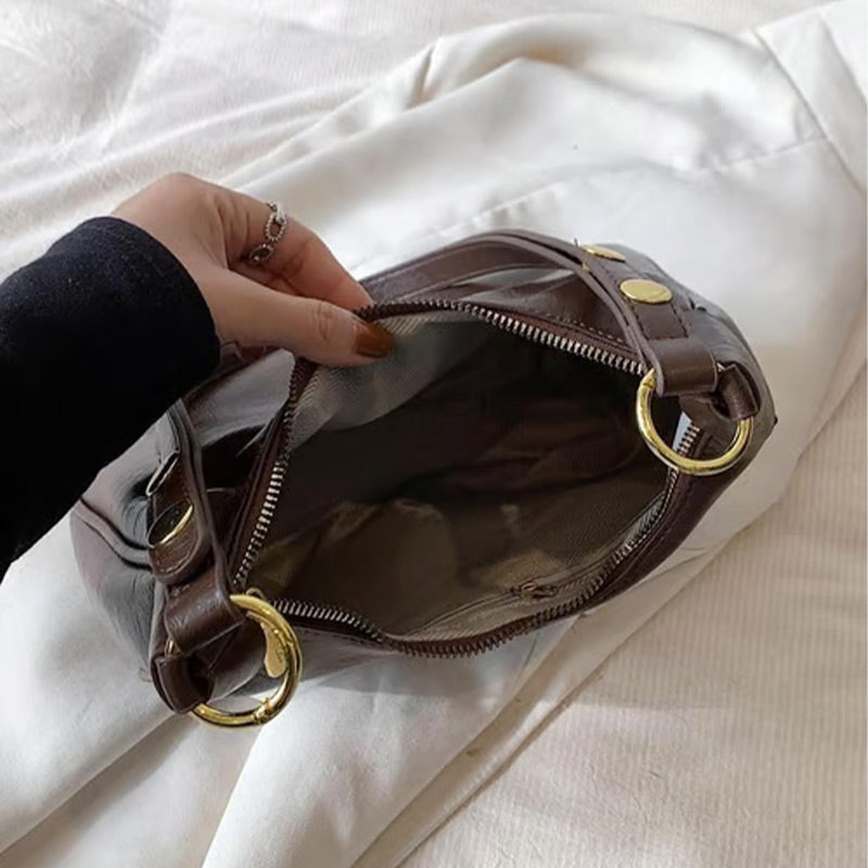 💕Hot Sale 60% OFF💋Women's Classic Solid Color Zipper Shoulder Bag