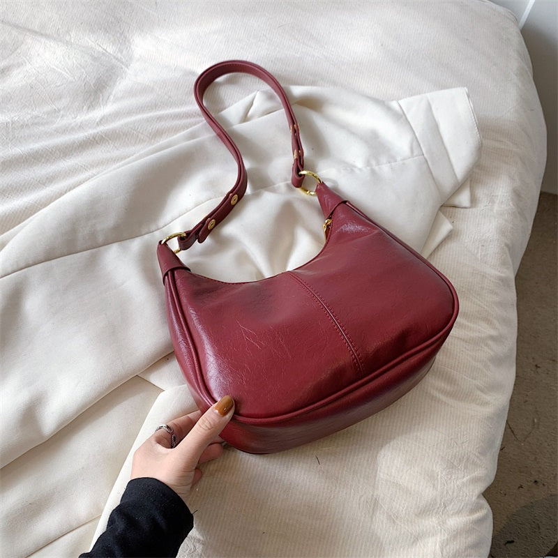 💕Hot Sale 60% OFF💋Women's Classic Solid Color Zipper Shoulder Bag