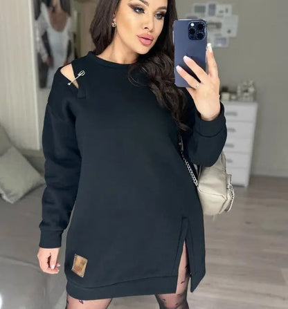 🌷Limited Time 50% OFF💞Women’s Chic Cutout Sweatshirt Dress