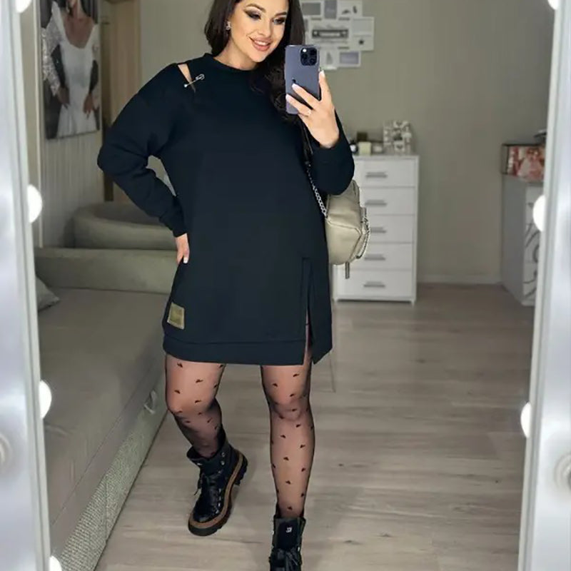 🌷Limited Time 50% OFF💞Women’s Chic Cutout Sweatshirt Dress