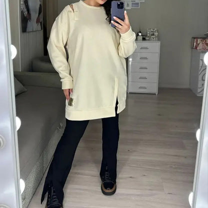 🌷Limited Time 50% OFF💞Women’s Chic Cutout Sweatshirt Dress