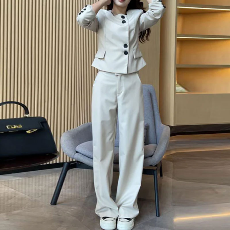 🔥HOT Sale🔥Comfortable Blazer and High Waist Pants Two-Piece Set