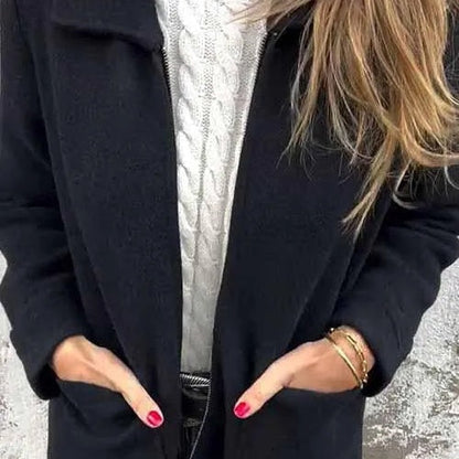 🖤Early Black Friday Sale:50% OFF🎉Women's Knitted Zipper Coat With Pockets