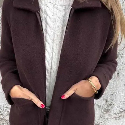 🖤Early Black Friday Sale:50% OFF🎉Women's Knitted Zipper Coat With Pockets