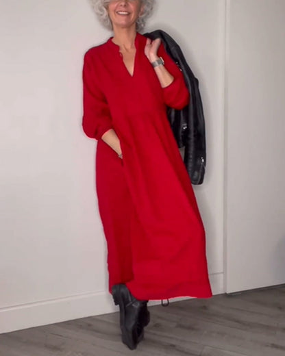🔥HOT Sale🔥V-neck Elegant Long Sleeve Dress