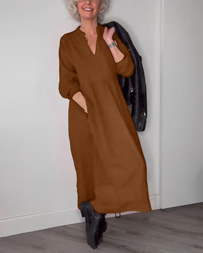 🔥HOT Sale🔥V-neck Elegant Long Sleeve Dress