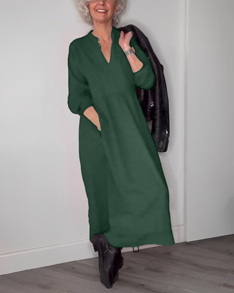 🔥HOT Sale🔥V-neck Elegant Long Sleeve Dress