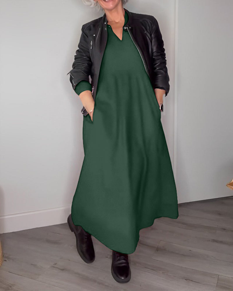 🔥HOT Sale🔥V-neck Elegant Long Sleeve Dress