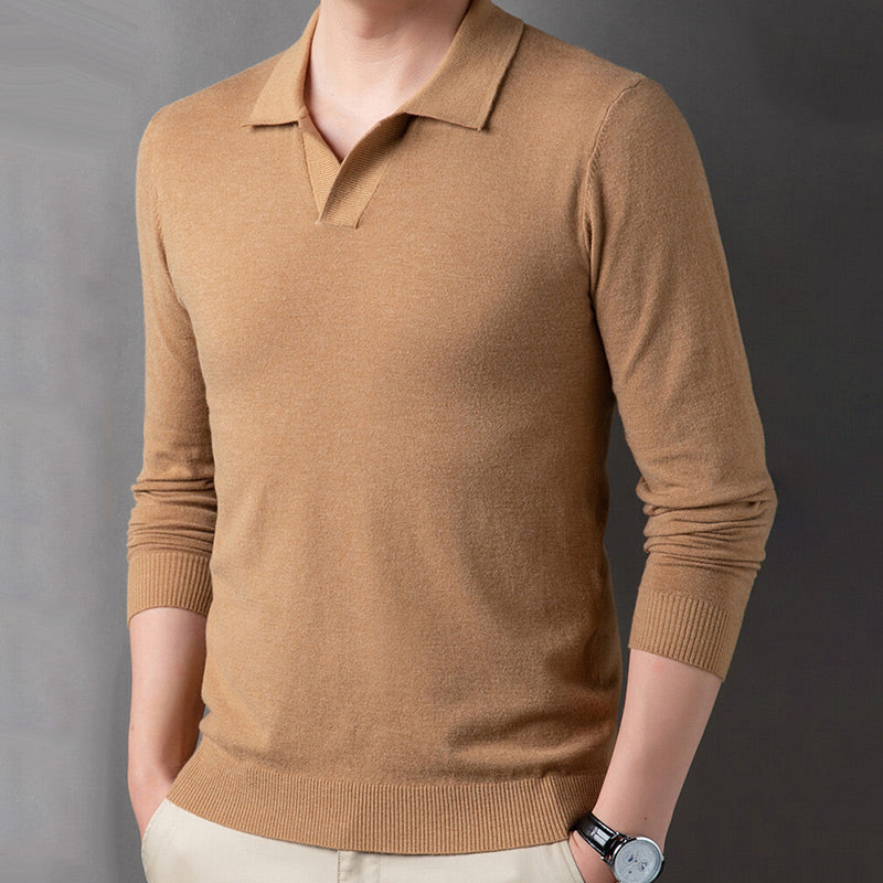⏳Limited Sale 49% OFF🌸Men's Soft Pullover Sweater with Lapel Collar