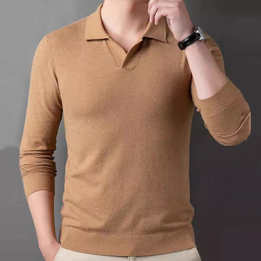 ⏳Limited Sale 49% OFF🌸Men's Soft Pullover Sweater with Lapel Collar