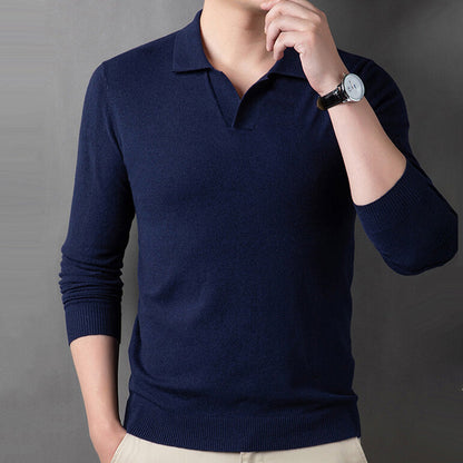 ⏳Limited Sale 49% OFF🌸Men's Soft Pullover Sweater with Lapel Collar