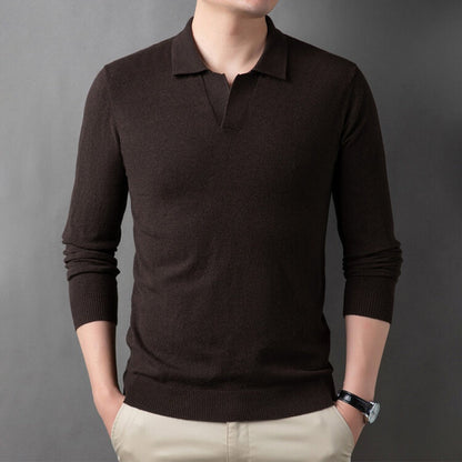 ⏳Limited Sale 49% OFF🌸Men's Soft Pullover Sweater with Lapel Collar