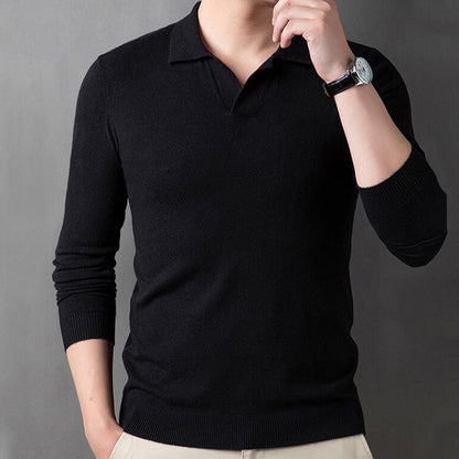 ⏳Limited Sale 49% OFF🌸Men's Soft Pullover Sweater with Lapel Collar