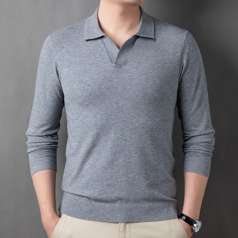 ⏳Limited Sale 49% OFF🌸Men's Soft Pullover Sweater with Lapel Collar