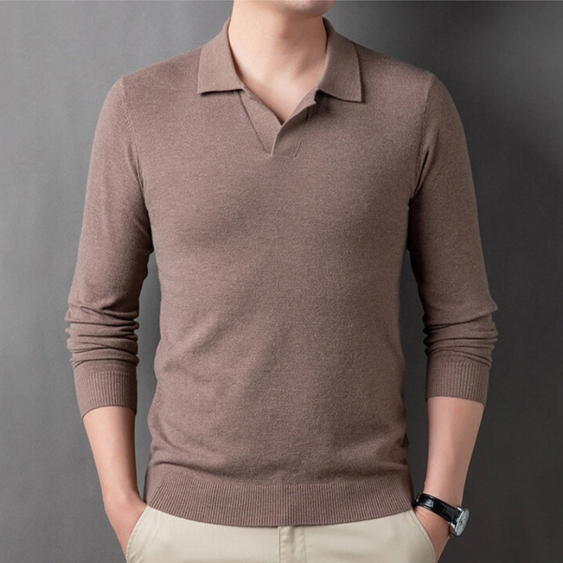 ⏳Limited Sale 49% OFF🌸Men's Soft Pullover Sweater with Lapel Collar