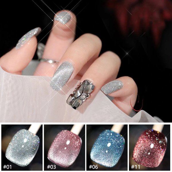 Laser Diamond Cat Eye Nail Polish 🔥【＄25.99 Take away 12 colors】