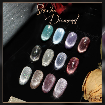Laser Diamond Cat Eye Nail Polish 🔥【＄25.99 Take away 12 colors】