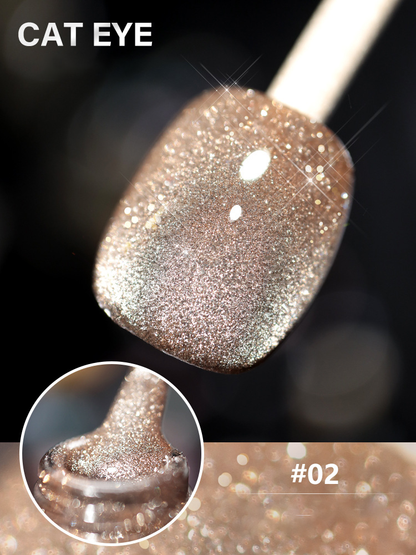 Laser Diamond Cat Eye Nail Polish 🔥【＄25.99 Take away 12 colors】