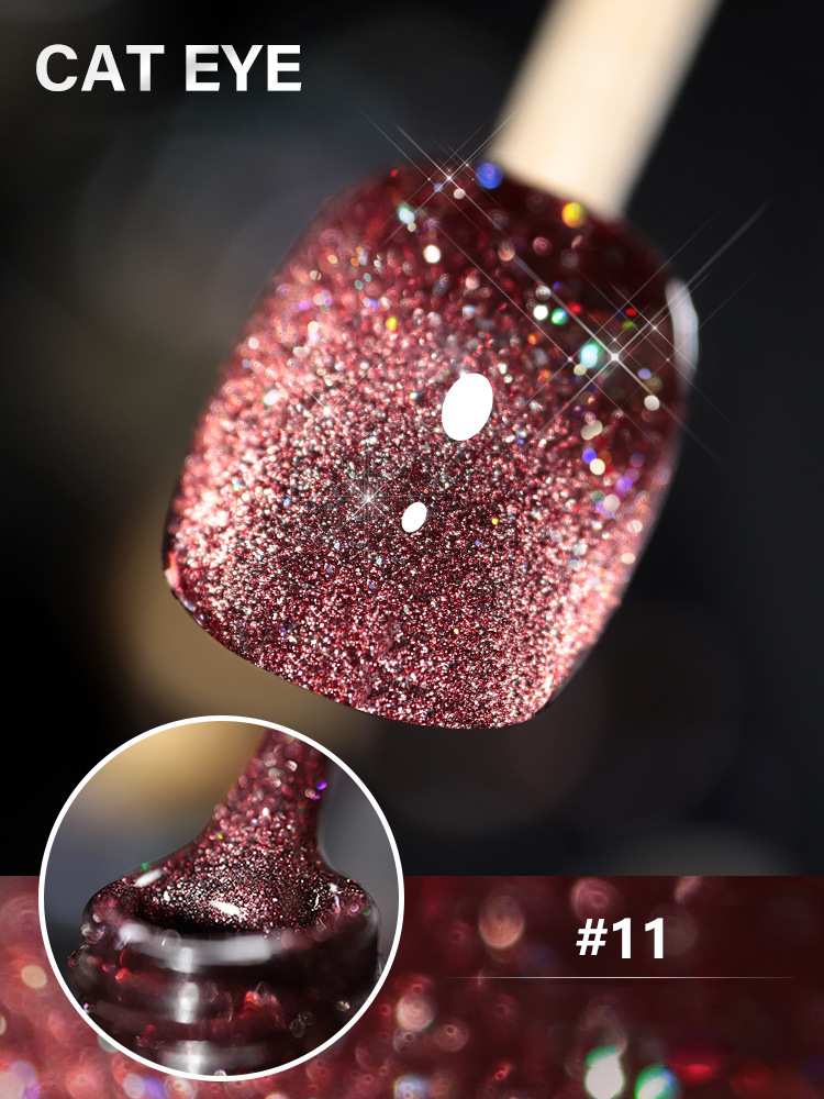 Laser Diamond Cat Eye Nail Polish 🔥【＄25.99 Take away 12 colors】