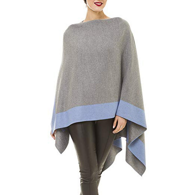 ✨New Arrival✨Women's Elegant Color Block Poncho Wrap for Fall & Winter