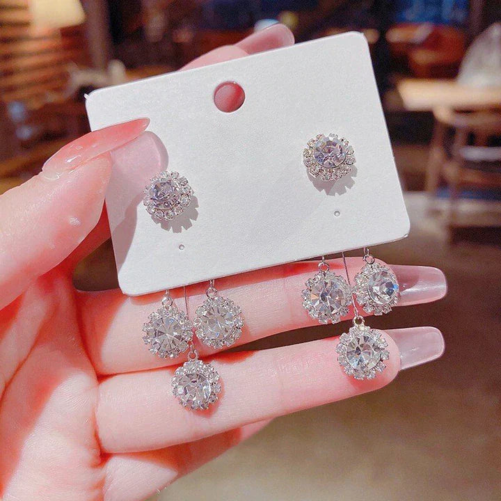 🎊Christmas sale - 61% Off🎊Jolieaprile 2024 Zircon Round Petal Earrings
