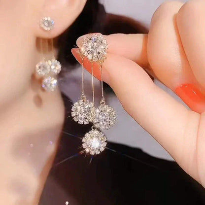 🎊Christmas sale - 61% Off🎊Jolieaprile 2024 Zircon Round Petal Earrings