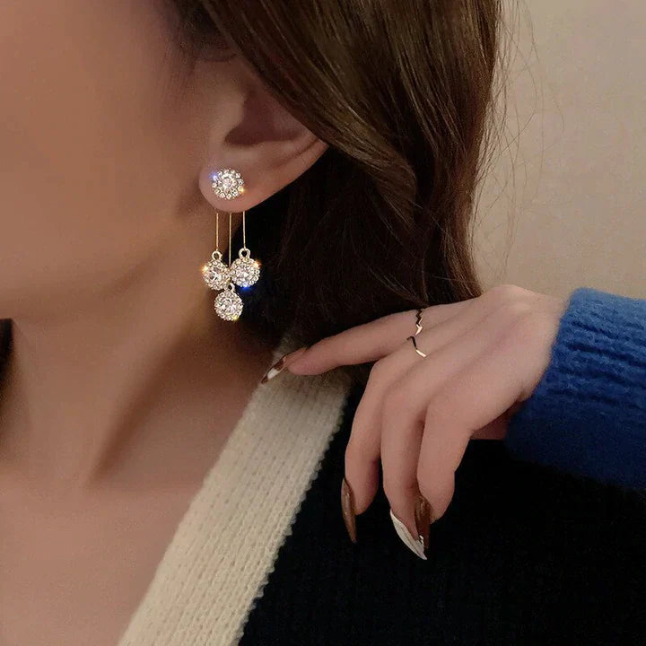 🎊Christmas sale - 61% Off🎊Jolieaprile 2024 Zircon Round Petal Earrings