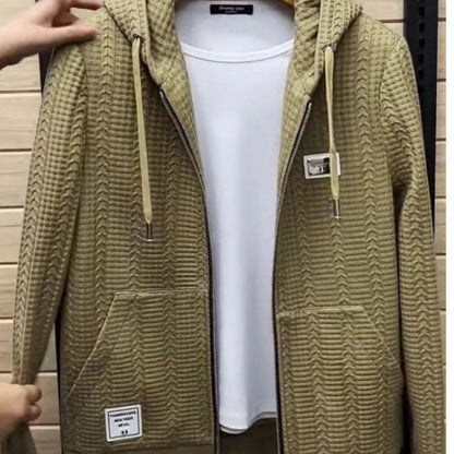 ✨New Arrival✨Men's Hooded Casual Knitted Zipper Jacket（50% OFF）