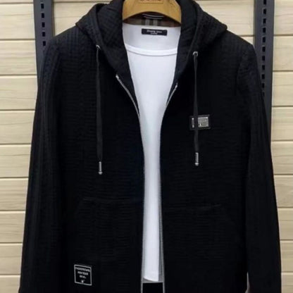 ✨New Arrival✨Men's Hooded Casual Knitted Zipper Jacket（50% OFF）