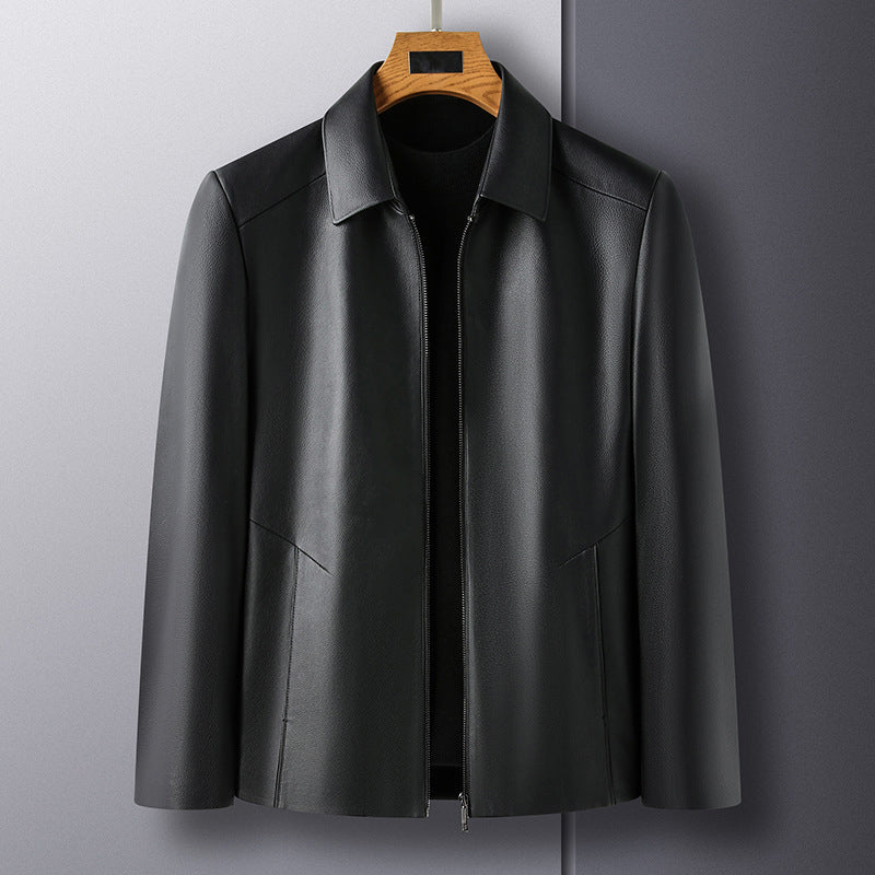 🔥Limited Time 40% OFF🔥Men's Casual Business Lapel PU Leather Jacket