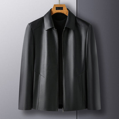 🔥Limited Time 40% OFF🔥Men's Casual Business Lapel PU Leather Jacket