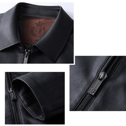 🔥Limited Time 40% OFF🔥Men's Casual Business Lapel PU Leather Jacket