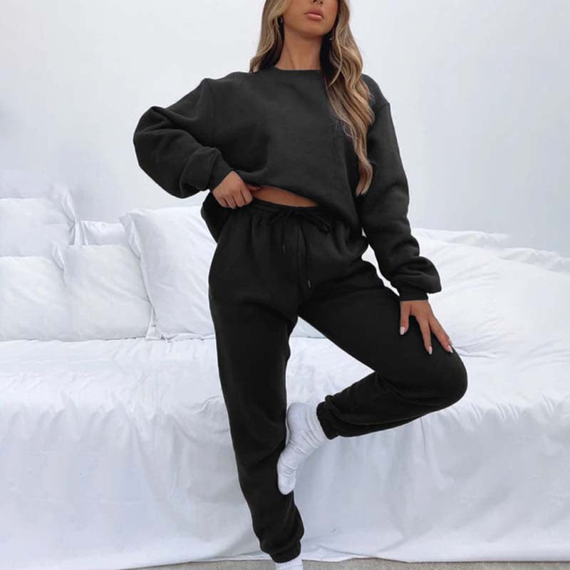 ⏳Limited Sale 33% OFF🌸Women's Cozy Solid Color 2-Piece Set