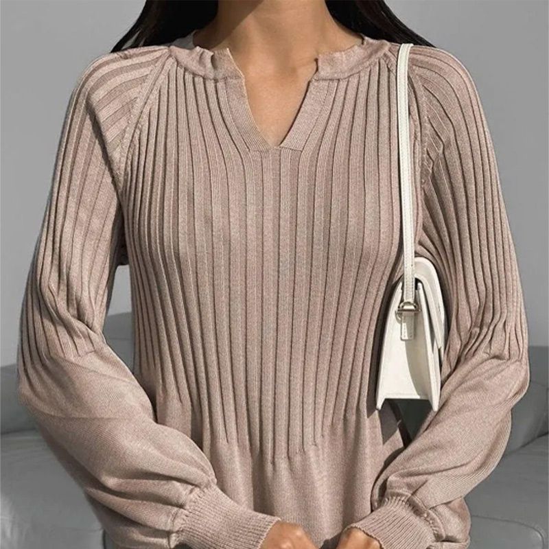 🔥HOT Sale🔥Women's Solid Color Knitted Long-sleeve Maxi Dress