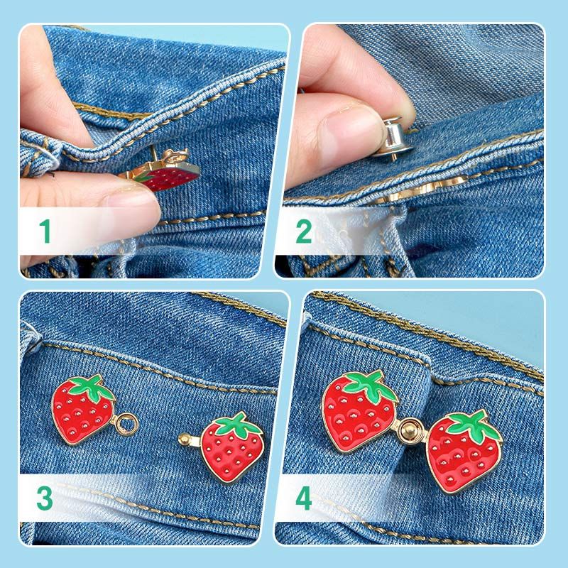 ✨New Arrival✨🍓 5 Pairs Instant Waist Tightener Buttons without Sewing🥳