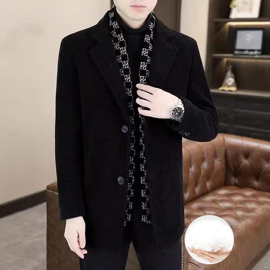 ✅Free Shipping✈️Men’s Stylish Notched Lapel Winter Tweed Jacket with White Duck Down Lining