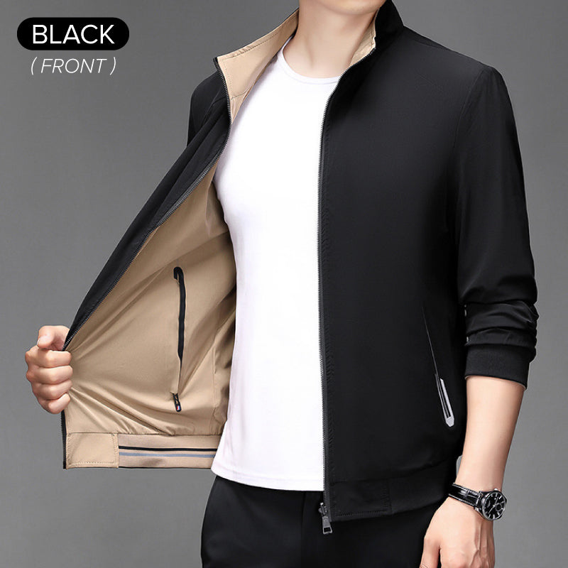 ✅Free Shipping✈️  Casual Long Sleeve Double-sided Stand Collar Jacket