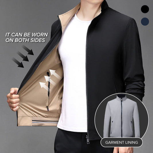 ✅Free Shipping✈️  Casual Long Sleeve Double-sided Stand Collar Jacket