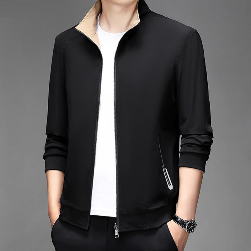 ✅Free Shipping✈️  Casual Long Sleeve Double-sided Stand Collar Jacket