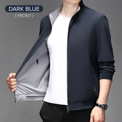 ✅Free Shipping✈️  Casual Long Sleeve Double-sided Stand Collar Jacket