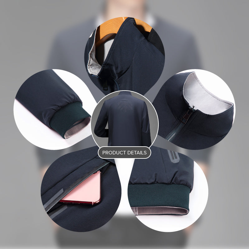 ✅Free Shipping✈️  Casual Long Sleeve Double-sided Stand Collar Jacket