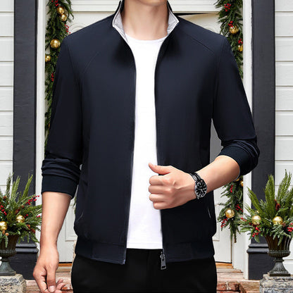 ✅Free Shipping✈️  Casual Long Sleeve Double-sided Stand Collar Jacket