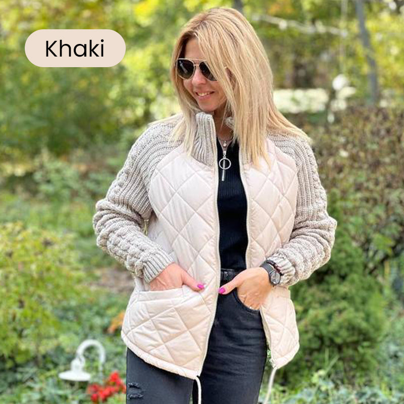 ✨2026 Collection at 50% OFF🎁Women's Knit Patchwork Puffy Jacket⚡Free shipping