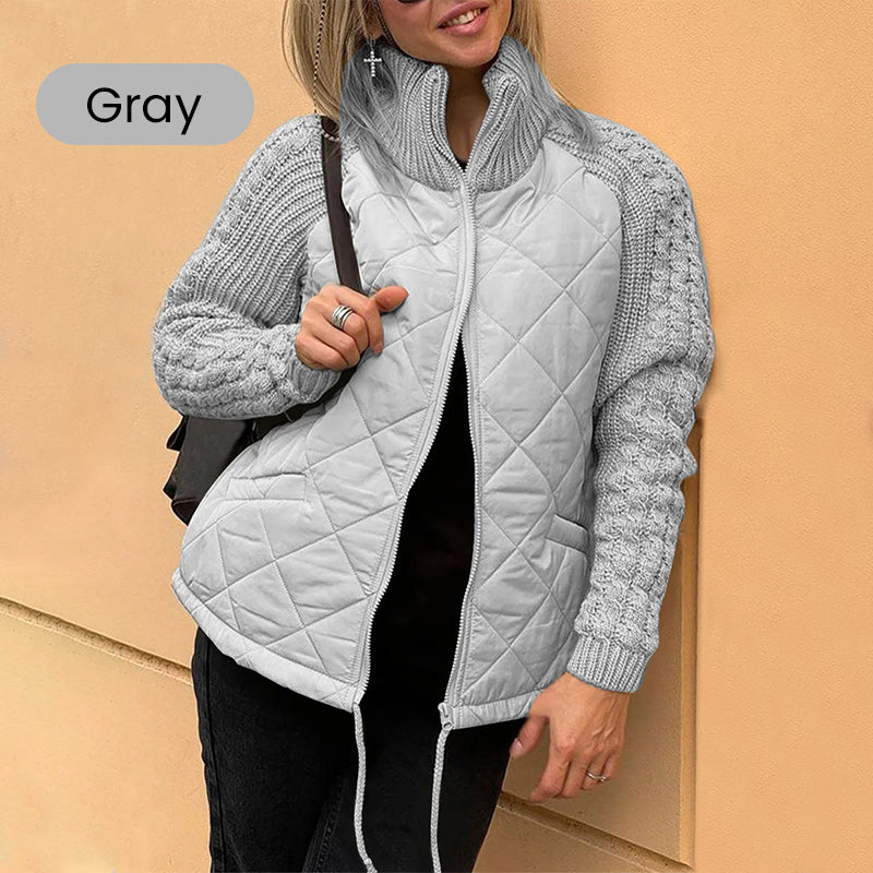 ✨2026 Collection at 50% OFF🎁Women's Knit Patchwork Puffy Jacket⚡Free shipping