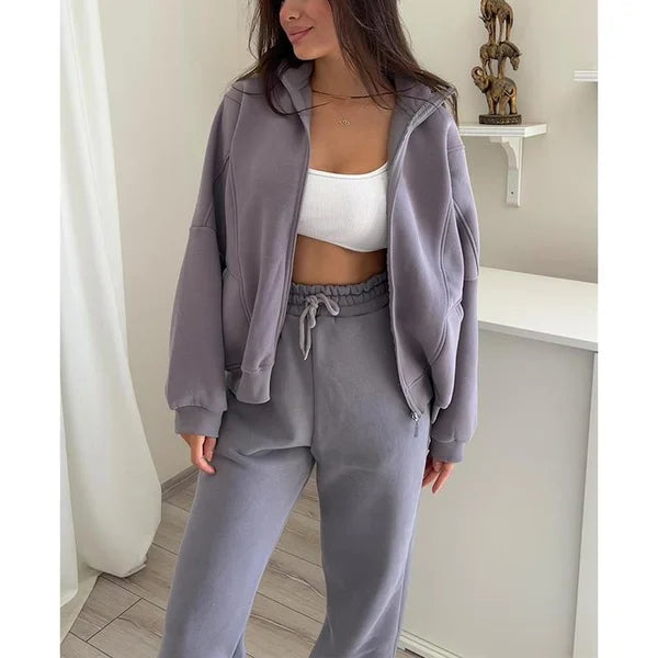 ✨New Arrival✨Triple Threaded High-Neck Casual Sportswear 2-piece set