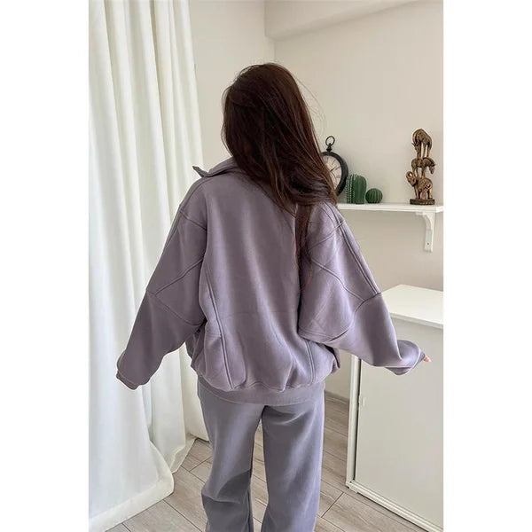✨New Arrival✨Triple Threaded High-Neck Casual Sportswear 2-piece set