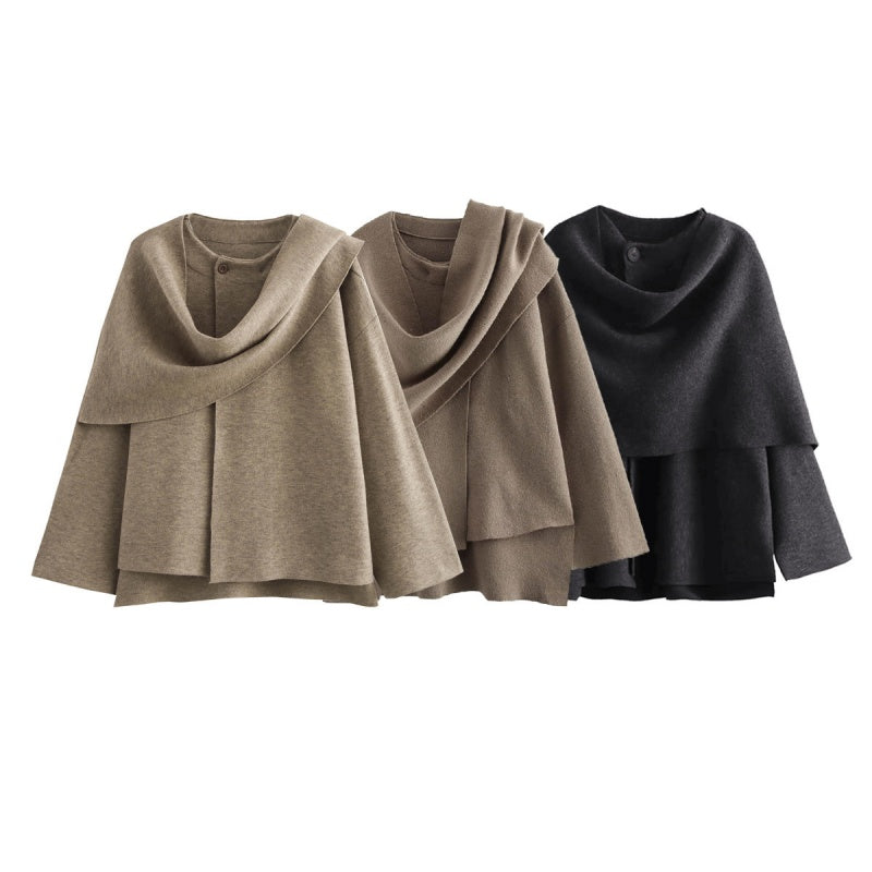 🔥🖤Free Shipping--Early Black Friday Sale:52% OFF🔥Asymmetrical Short Women's Jacket with Scarf